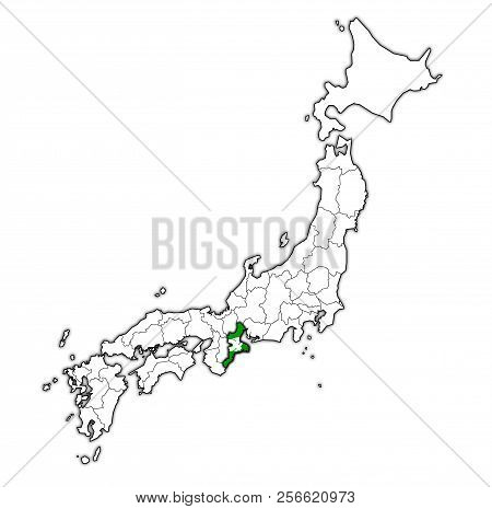 Mie Prefecture On Administration Map Of Japan