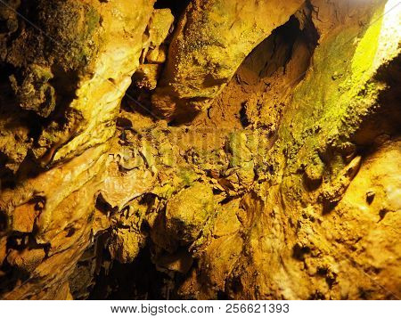 View On The Inside Of A Very Old Stone Cave