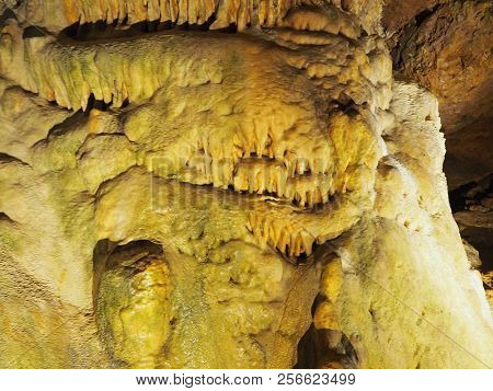 View On The Inside Of A Very Old Stone Cave
