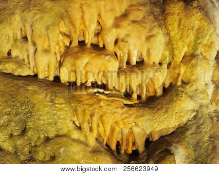 View On The Inside Of A Very Old Stone Cave
