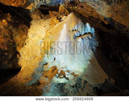 View On The Inside Of A Very Old Stone Cave