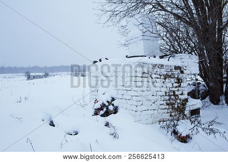 Bolshoye Zarechye, Village On The Territory Of Leningrad Region, Russia, Destroyed By German Fascist