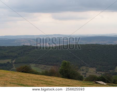 View On The French Countryside From The Village Of Mont Saint-romain, France