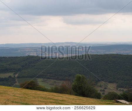 View On The French Countryside From The Village Of Mont Saint-romain, France