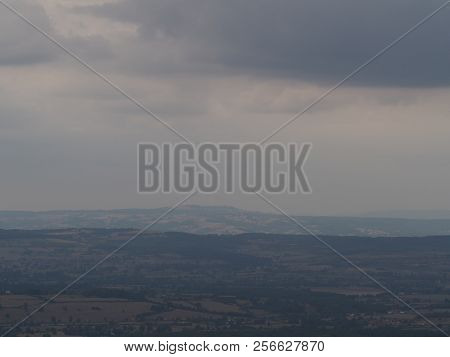 View On The French Countryside From The Village Of Mont Saint-romain, France