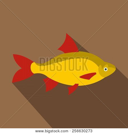 Scardinius Erythrophthalmus Icon. Flat Illustration Of Scardinius Erythrophthalmus Icon For Web Isol