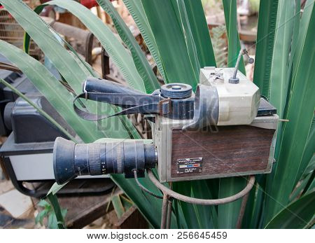 Nova Lima, Brazil - August 25, 2018: Collection Of Old Things Used And Without Restoration In Arts M
