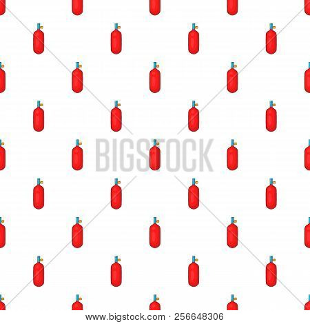Red Gas Hand Grenade Pattern. Cartoon Illustration Of Red Gas Hand Grenade Pattern For Web