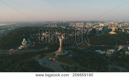 Mother Motherland Monument In Kiev. Historical Sights Of Ukraine.