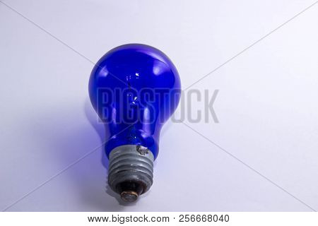 Blue Lamp Without Plafond On White Background