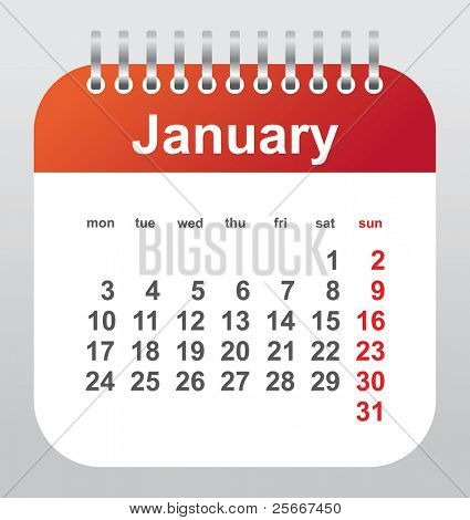 calendario 2011: gennaio