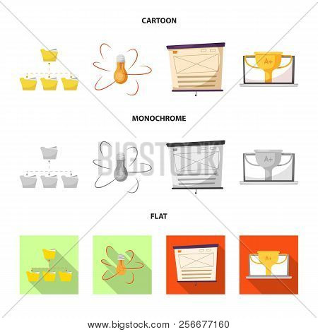 Vector Illustration Of Education And Learning Icon. Set Of Education And School Vector Icon For Stoc