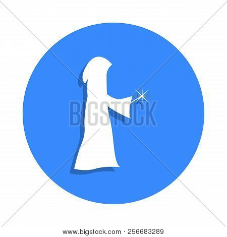 Magician Icon In Badge Style. One Of Tales Collection Icon Can Be Used For Ui, Ux