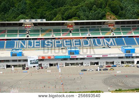 Inje-gun, Korea - August 07, 2018: Inje Speedium, A Motor Racing Circuit Which Is Part Of A Large Co