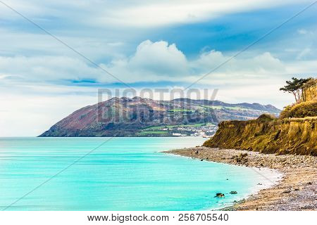 View On Coastline By Bray Next To Dublin In Ireland