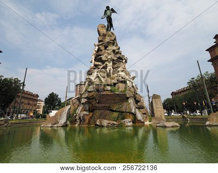 Traforo Del Frejus Statue In Turin