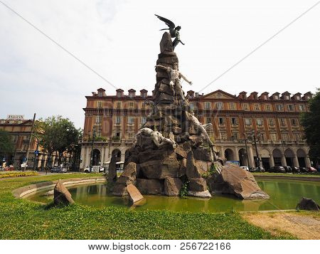 Traforo Del Frejus Statue In Turin