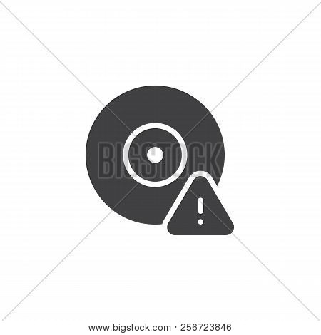 Cd Notification Vector Icon. Filled Flat Sign For Mobile Concept And Web Design. Alert Compact Disk 