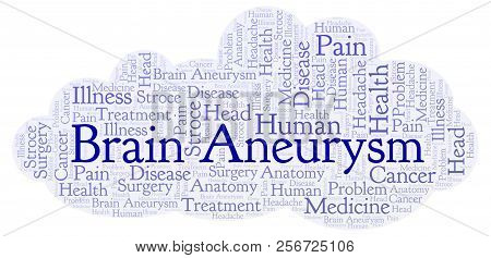 Brain Aneurysm Word Cloud. Wordcloud Made With Text Only.