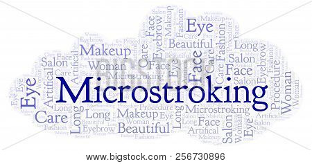 Microstroking Word Cloud. Wordcloud Made With Text Only.