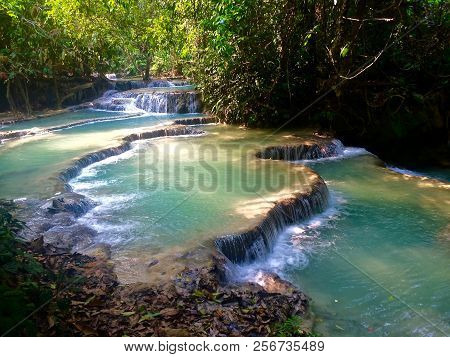 Blue Water, Laos, Kuang Xi Waterfalls, Jungle