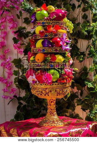 Bright Set Of Different Kinds Of Ripe Fruit. Vitamin Complex.
