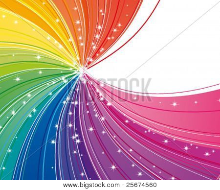 Abstracte regenboog strips