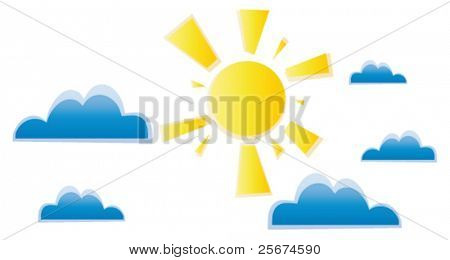 Zon en wolken