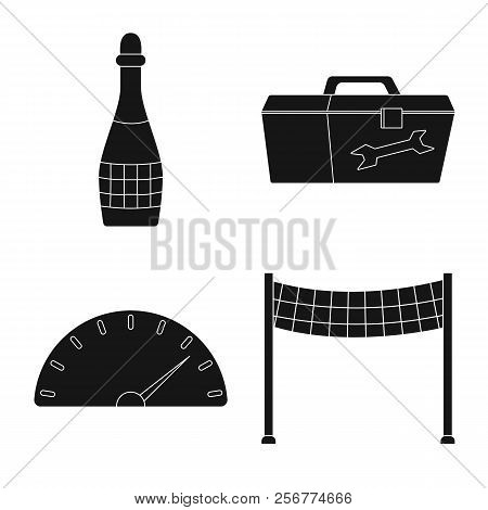 Isolated Object Of Car And Rally Symbol. Set Of Car And Race Stock Vector Illustration.