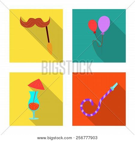 Vector Design Of Party And Birthday Sign. Collection Of Party And Celebration Stock Vector Illustrat