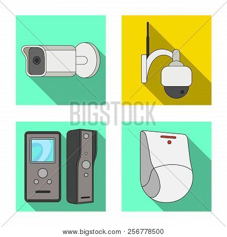 Vector Design Of Cctv And Camera Symbol. Set Of Cctv And System Stock Vector Illustration.