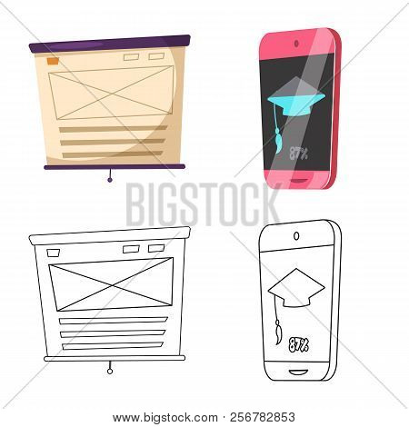 Vector Design Of Education And Learning Symbol. Collection Of Education And School Vector Icon For S