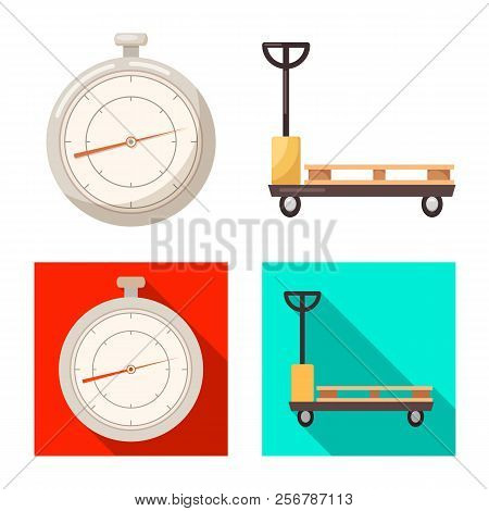 Vector Illustration Of Goods And Cargo Symbol. Set Of Goods And Warehouse Vector Icon For Stock.