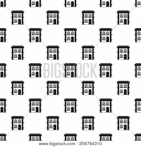 Two-storey Residential House Pattern. Simple Illustration Of Two-storey Residential House Pattern Fo