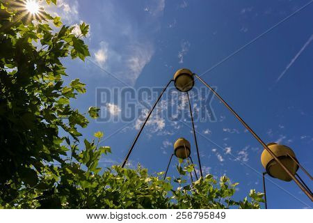 Boeblingen,germany - July 15,2017: The Park This Is An Art Decoration In The Park. It Is Near The Ce
