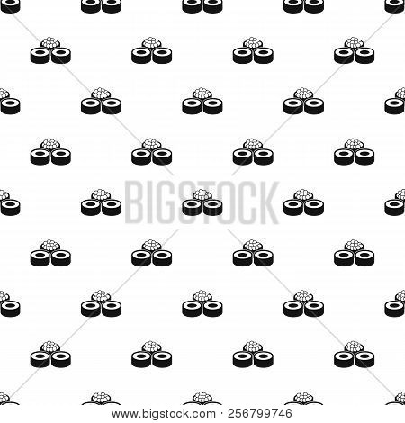 Sushi Rolls Pattern. Simple Illustration Of Sushi Rolls Pattern For Web