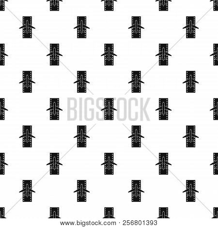 Airstrip With Airplane Pattern. Simple Illustration Of Airstrip With Airplane Pattern For Web
