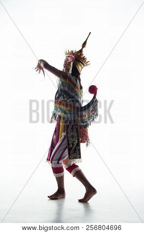 The Lady In Southern Thai Classical Dancing Suit Is Posing Pattern Of Traditional Dancing,by Raise H