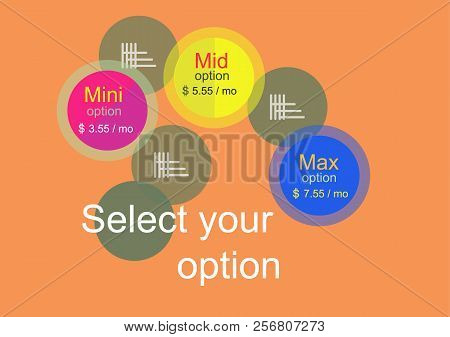 Abstract Select Your Option Banner Vector Illustration