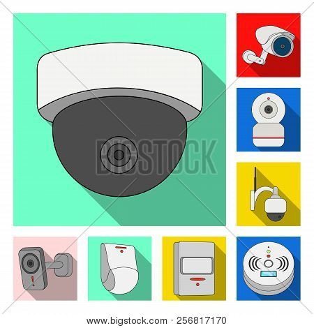 Vector Design Of Cctv And Camera Logo. Set Of Cctv And System Stock Symbol For Web.