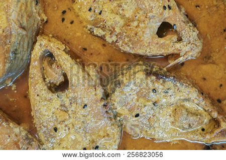 Hilsa Fish Pieces On A Plate.