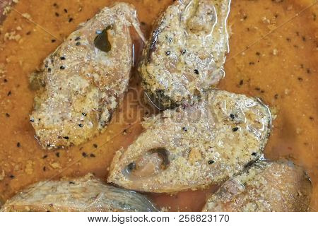 Hilsa Fish Pieces On A Plate.