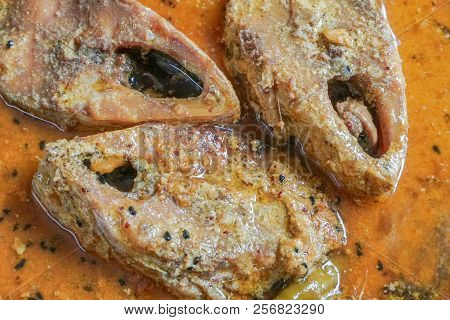 Hilsa Fish Pieces On A Plate.