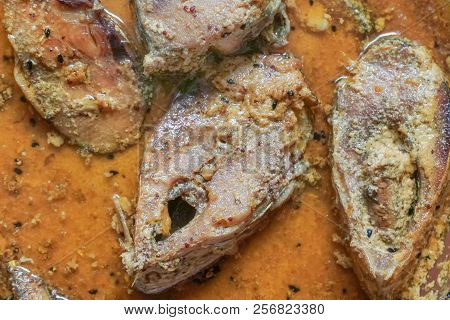 Hilsa Fish Pieces On A Plate.
