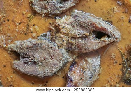 Hilsa Fish Pieces On A Plate.