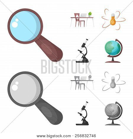 Vector Design Of Education And Learning Icon. Set Of Education And School Stock Vector Illustration.