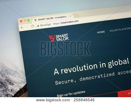 Amsterdam, The Netherlands - September 5, 2018: Website Of Smart Valor, A Decentralized, Community-b