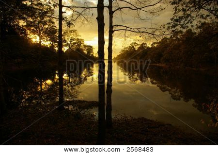 Pôr do sol tranquila