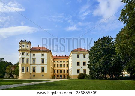 Strážnice, Czech Republic - September 02, 2018: Castle Straznice Is The Gothic Castle In South Morav