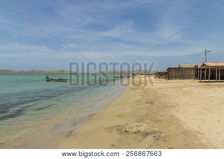Cabo De La Vela, La Guajira, Colombia. April 2018. A View Of The Caribbean Beach In Cabo De La Vela 
